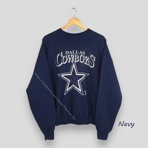 Vintage 90s Dallas Cowboys NFL Sweatshirt Dallas Cowboys Printed Logo Crewneck